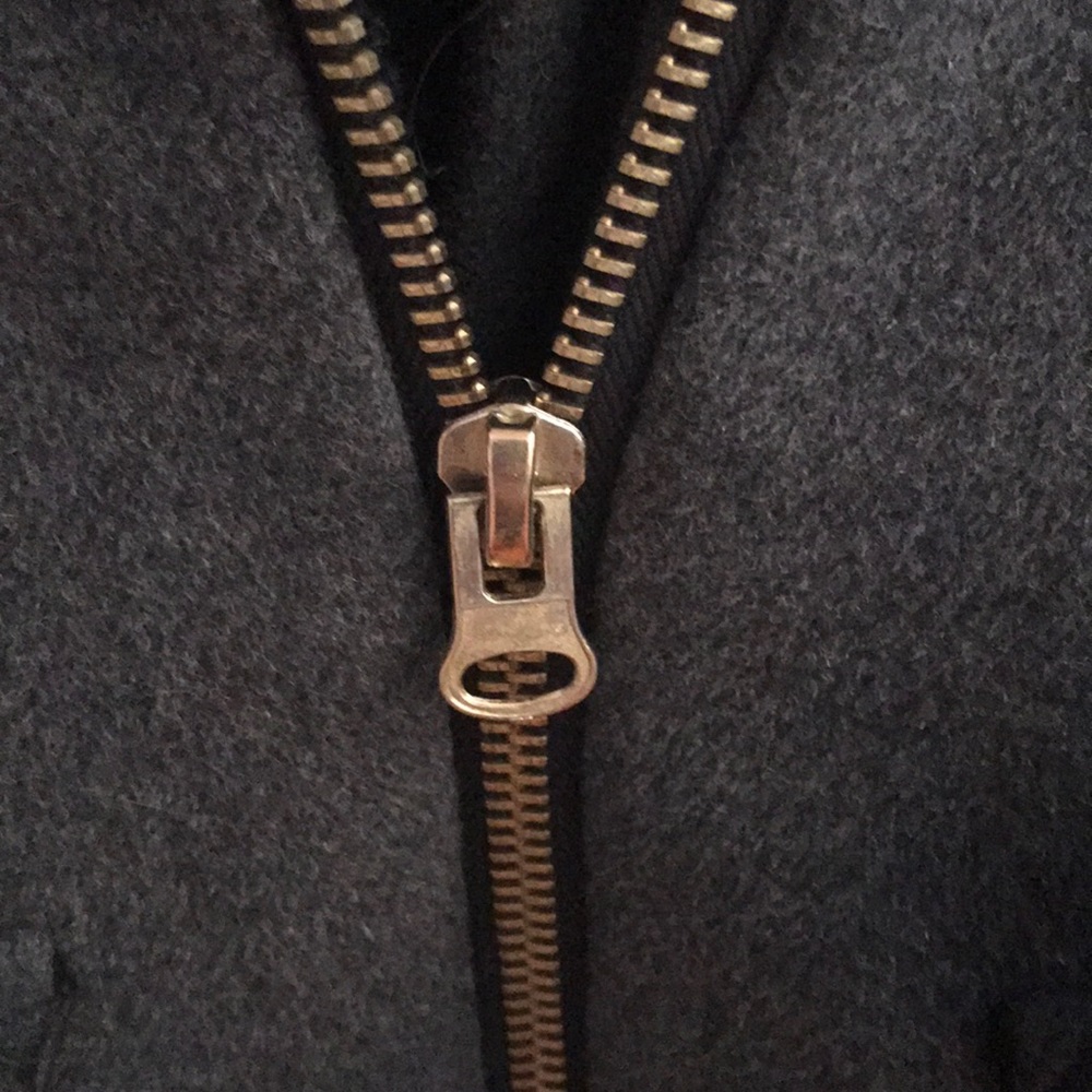 Zara Basic Zip Up Winter Jacket, Hooded. Black - image 3